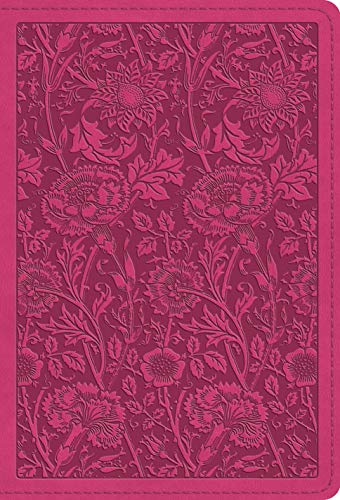 ESV Large Print Compact Bible (TruTone Berry Floral Design)